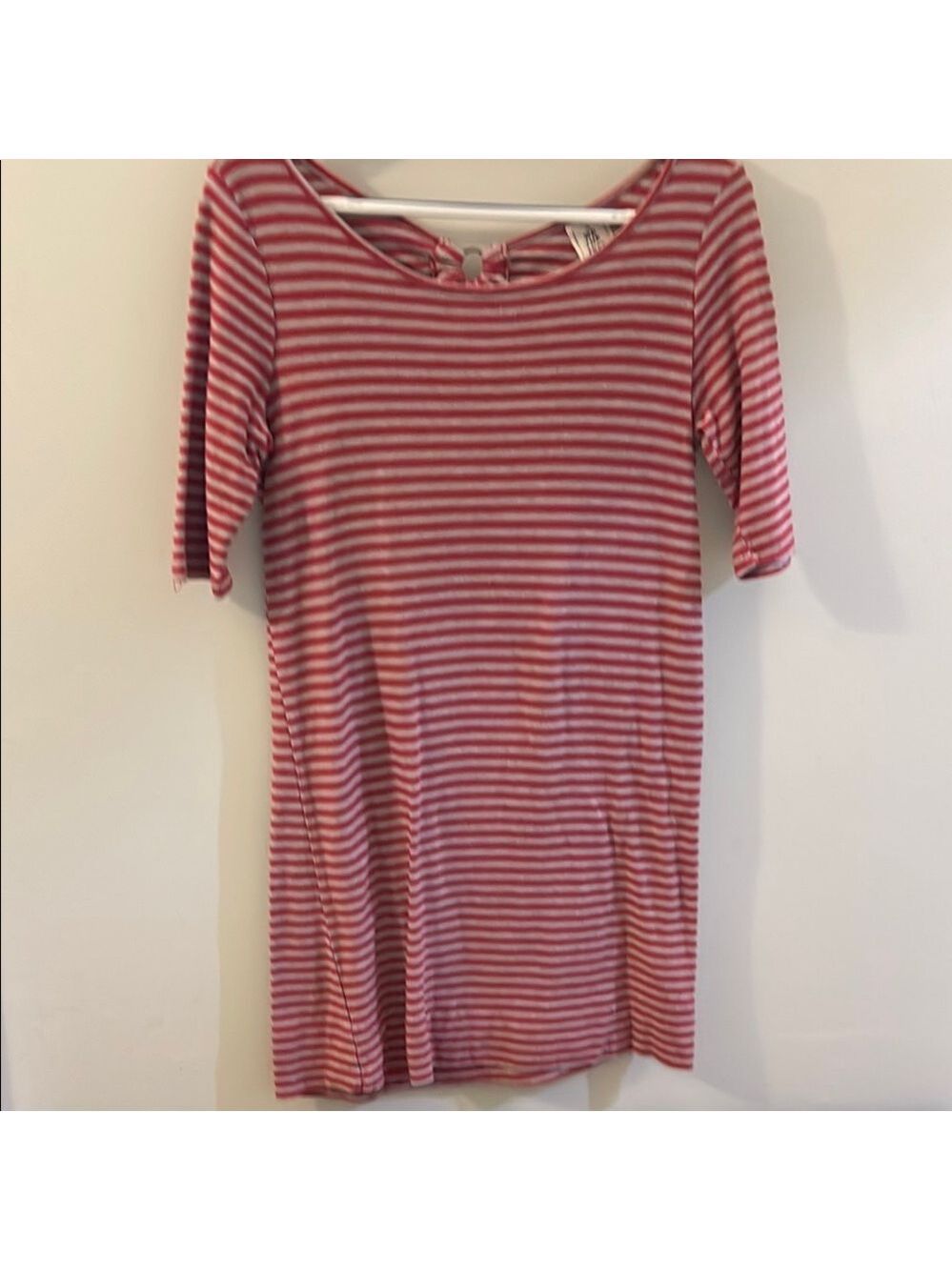 We The Free Striped Pink Women's LongTop or short dress key hole design in back